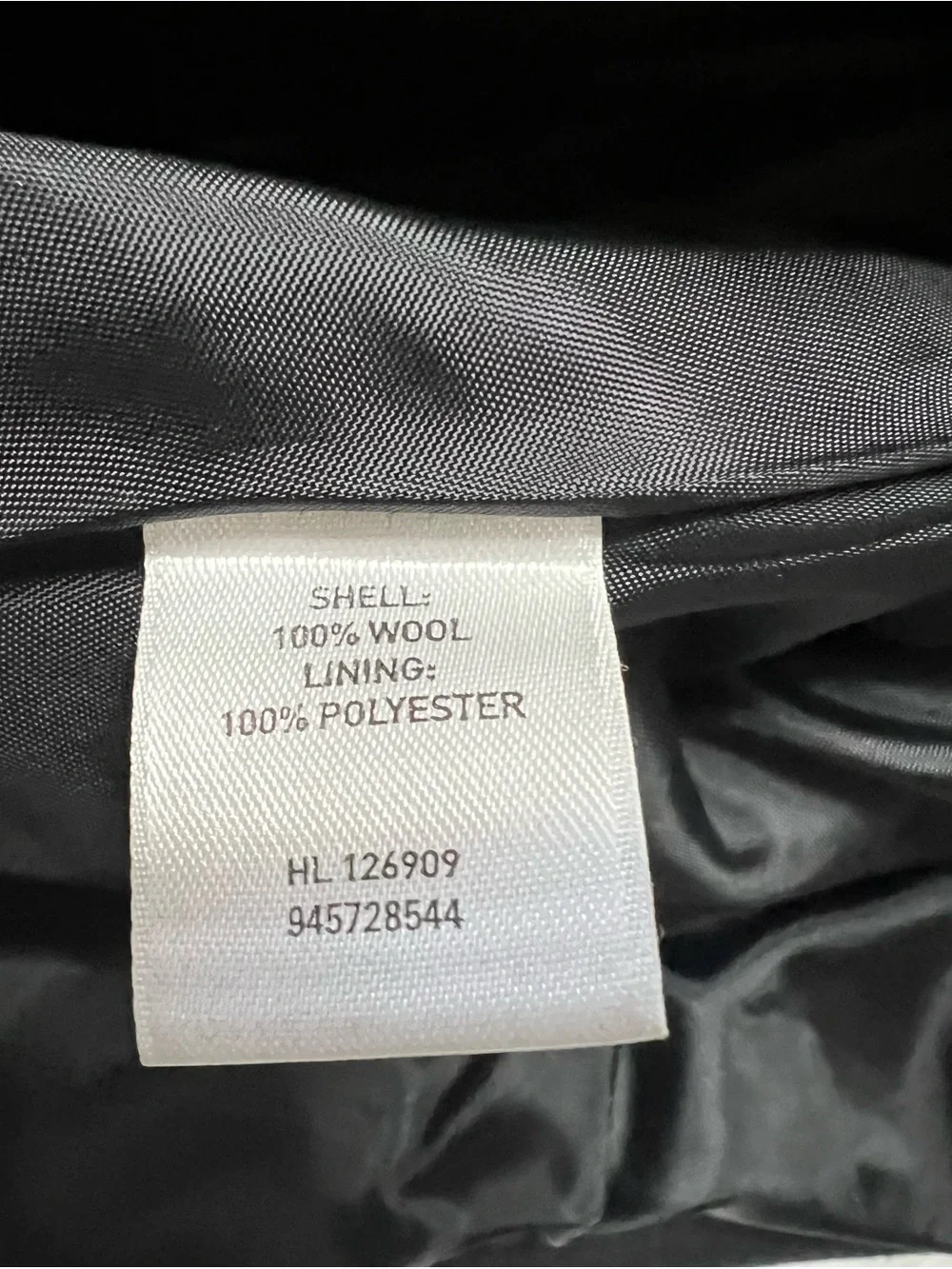 Halogen Nordstrom Black 100% Wool Peplum Jacket Coat Size M